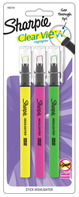 SHARPIE CLEARVIEW STICK 3 CT
