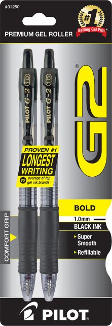 GEL G2 BOLD 2PK BLACK